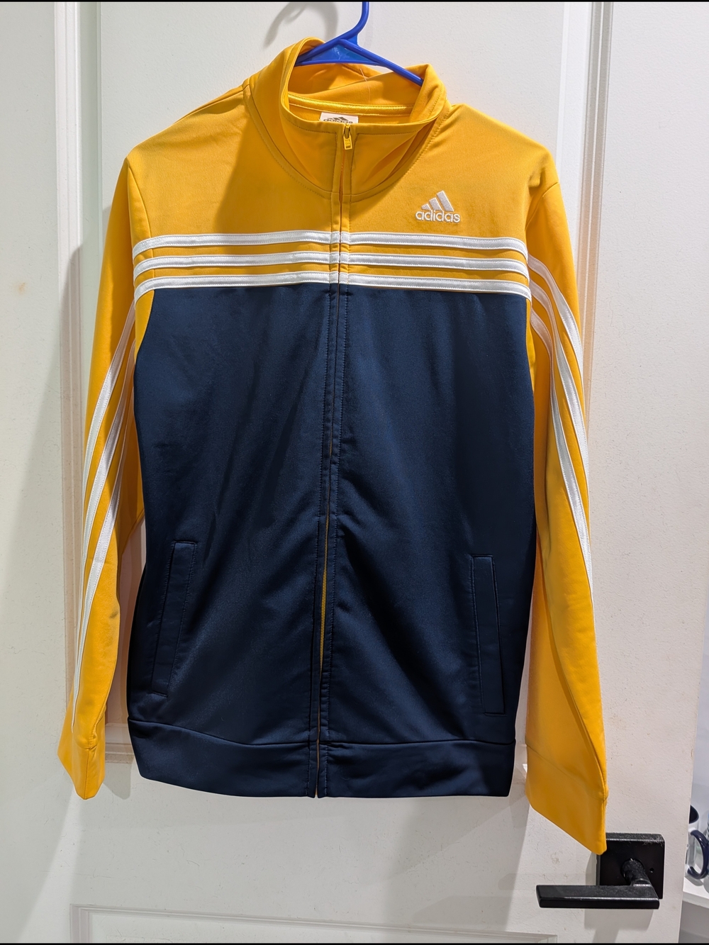 Adidas Men’s Yellow & Navy Track Jacket - Picture 2 of 7
